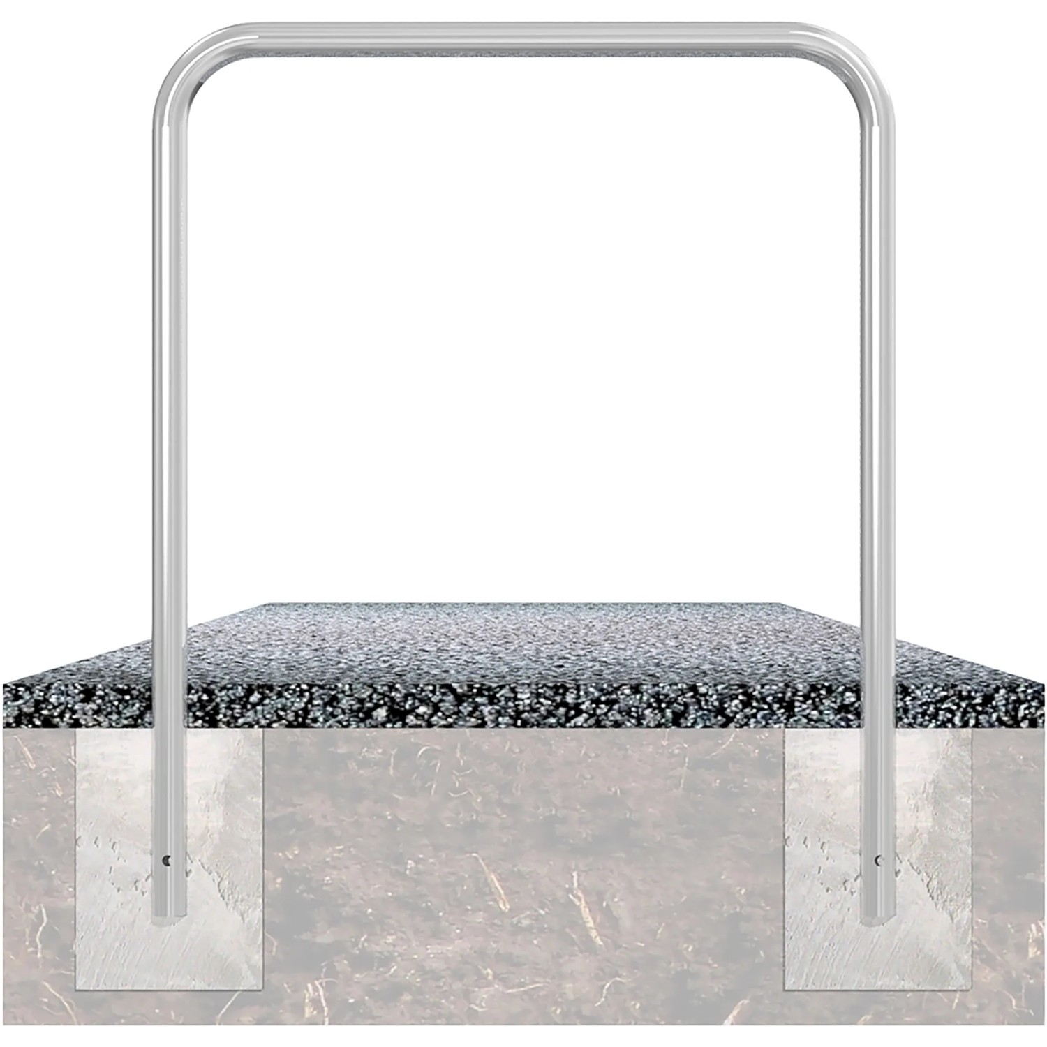 Feuerverzinkter Schake Rohrbügel, 48 mm Durchmesser, 1000x1200 mm, zum Einbetonieren.
