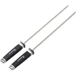 Landmann Grillspieße-Set Pure, 2 Edelstahlspieße mit schwarzem Griff.