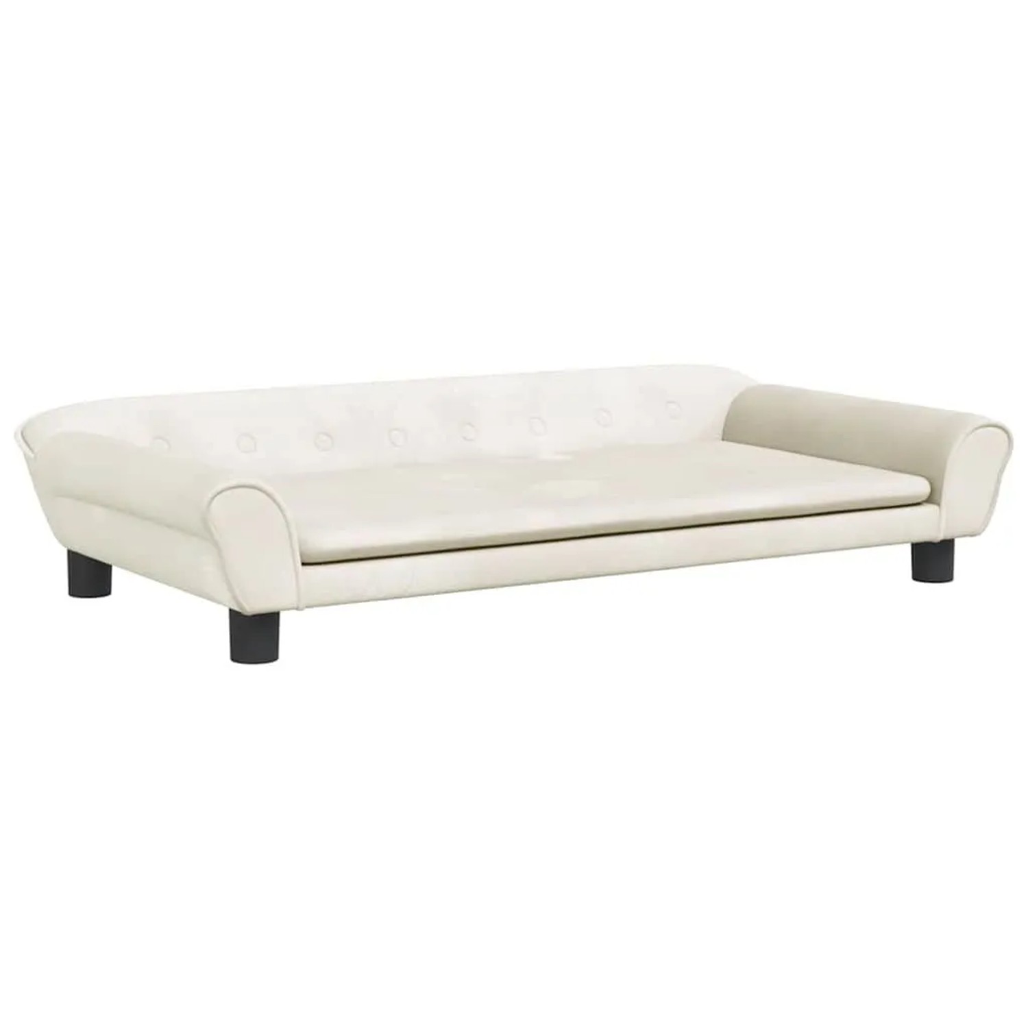 vidaXL Hundebett Creme 100x50x21 cm Samt 172011