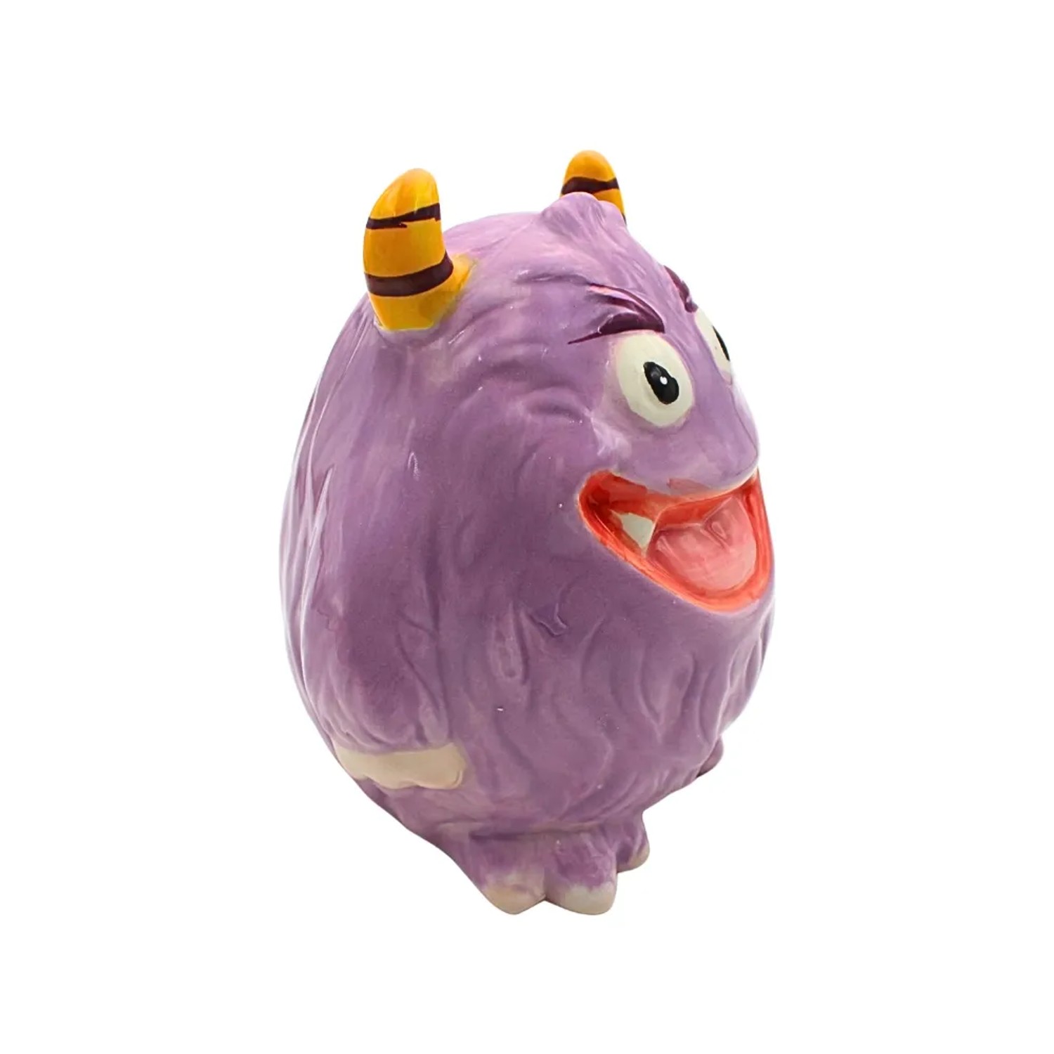 Dekohelden24 Sparfigur Spartier Spardose Sparbüchse Kinderspardose Sparschwein als Monster in Lila aus Keramik L/B/H 11 x 11 x 17 cm_6