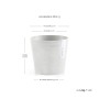 Ecopots Amsterdam Mini, weißer Pflanztopf, 13x11,4cm. Ideal für Zimmerpflanzen und Kräuter.