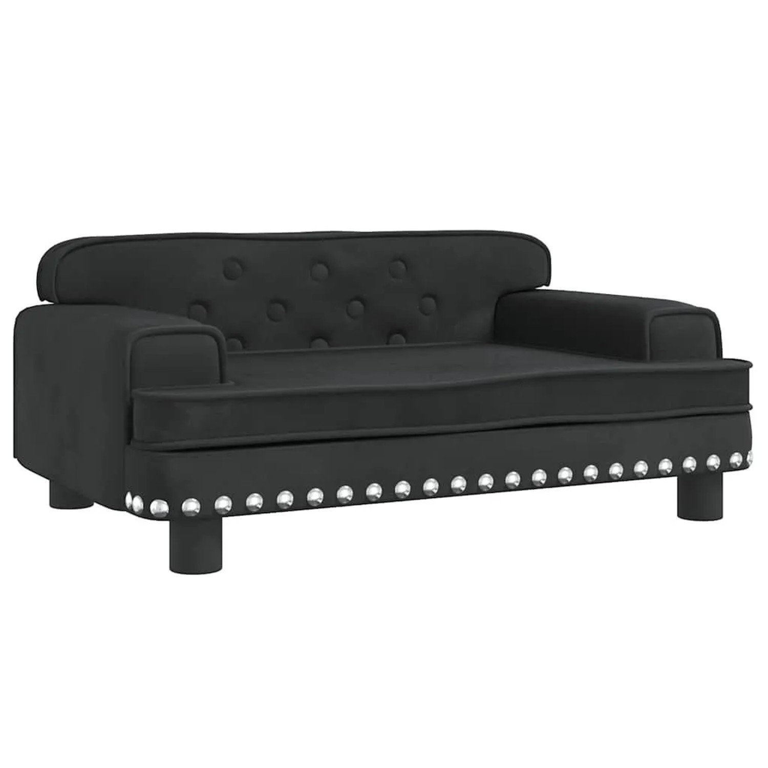 vidaXL Hundebett Schwarz 70x45x30 cm Samt 171886