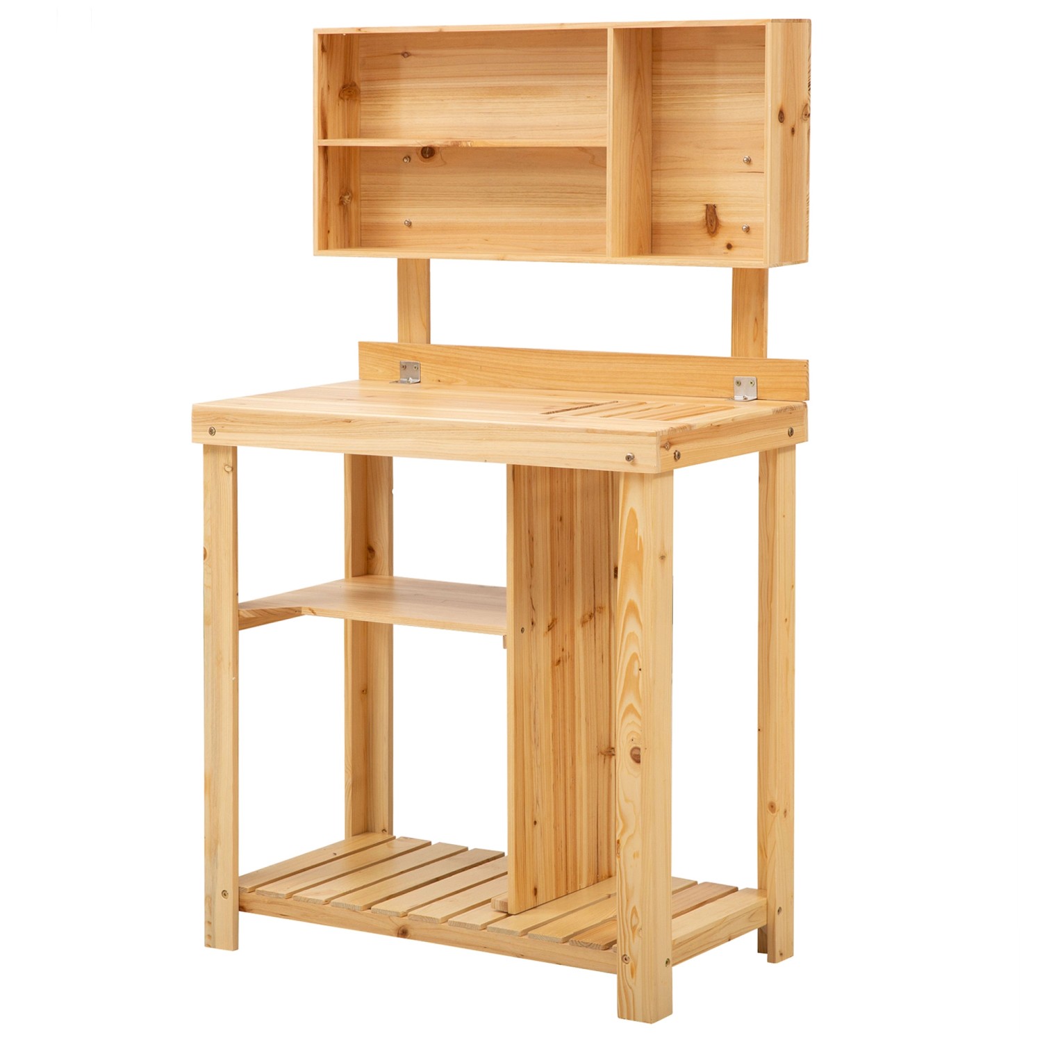 Outsunny Pflanztisch Tanne Natur 80L x 43B x 136,5H cm günstig online kaufen