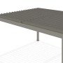 Cazeboo Piana bioklimatische Pergola 4x3 m, taupefarbenes Aluminium. Markise mit Lamellen.