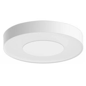 Weiße, runde Philips Hue Deckenleuchte Infuse L mit LED, 3700 Lumen. Smart Home Lampe für Wohnräume.
