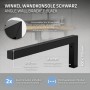 2er Set schwarze ML-Design Wandkonsole in L-Form, 400x150 mm, für Waschtisch im Bad.