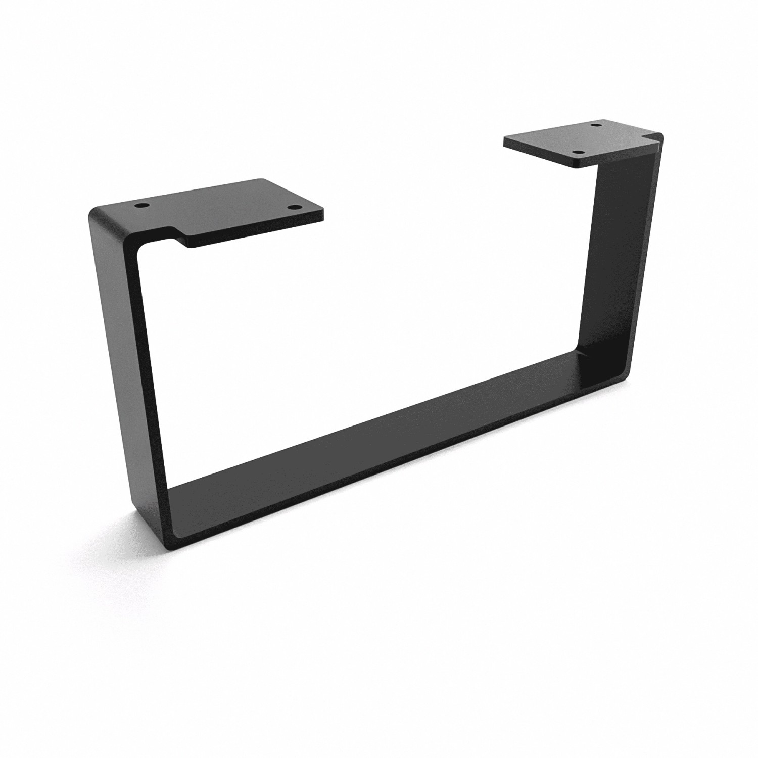 HEVVA Möbelbein LUXEMBURG 15 cm Hoch 30 cm Tief 1 Fuß Schwarz