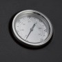 Detailaufnahme des Deckelthermometers vom Cumbre Gasgrill mit 3 Brennern.