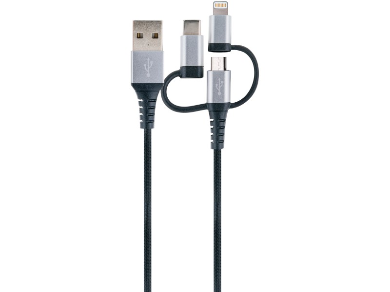 Schwaiger 3-in-1 Sync und Ladekabel USB Micro B, Apple Lightning, USB 3.1 C  kaufen bei OBI