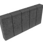 EHL Palibord Lima Rechteck-Einfassung in Anthrazit, 50x25x6 cm, mit Scheinfugen.