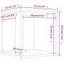 vidaXL Beistelltisch, Betongrau, 33x33x34,5 cm, Holzwerkstoff. Quadratischer Tisch, auch als Eckschrank nutzbar.