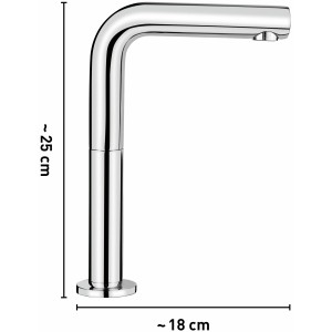 baliv Waschtischarmatur WT-160 Chrom, Einhebelmischer mit Pop-up Ventil und 360° Schwenkbereich.