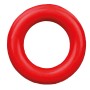 Roter Jollypaw Ring aus Naturgummi, 9 cm Durchmesser, für Hunde als Kauspielzeug.