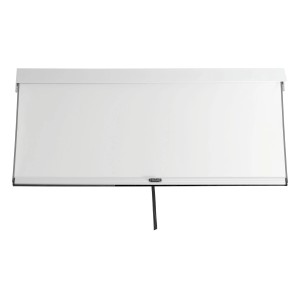 Weiße MCW Seitenwand für 3x3m Pergola L46, Rollo für Wind- und Sichtschutz.