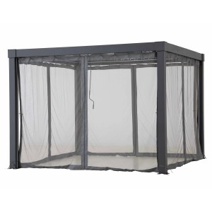 Sunjoy Netz für Matterhorn Multi-Pergola, 306x306 cm, zum Schutz vor Insekten und für mehr Privatsphäre.