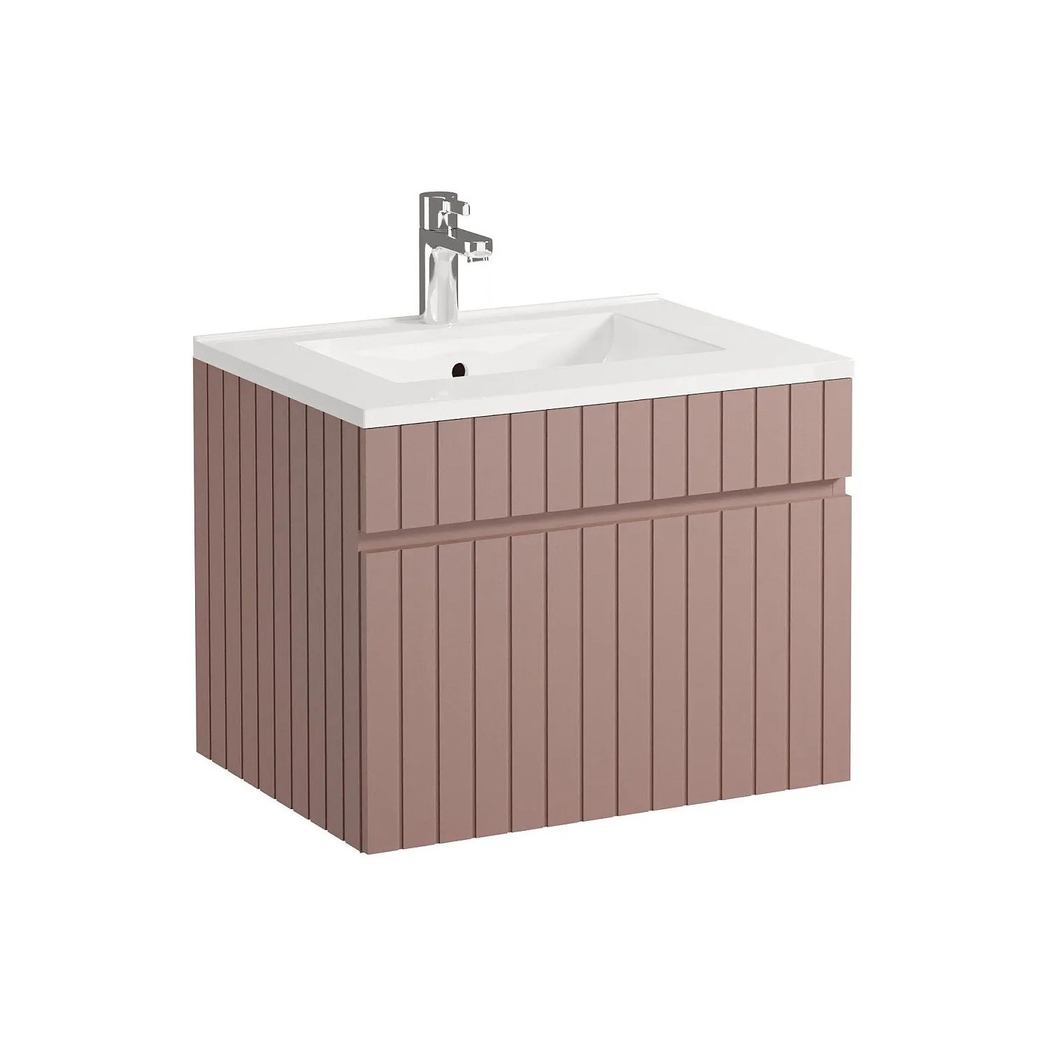 Vente-unique Einzelwaschtisch Satara Puderrosa 60 cm