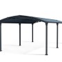Canopia Carport Arcadia 6400 in Anthrazit, 360x650 cm. Stabiler Unterstand für Auto, Motorrad oder Fahrräder.