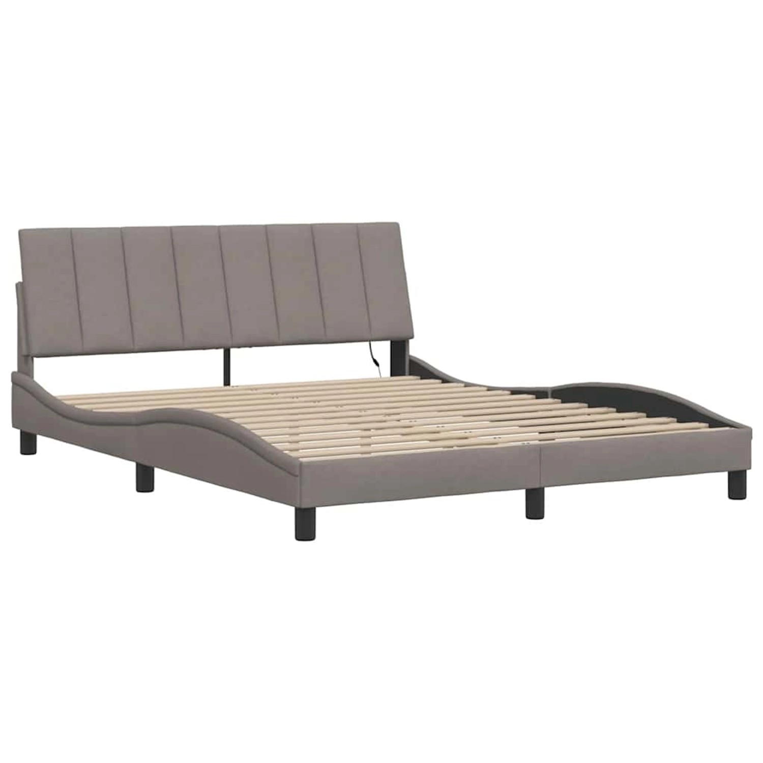 vidaXL Bettgestell ohne Matratze Hanko Taupe 160x200 cm Stoff 3310472 günstig online kaufen