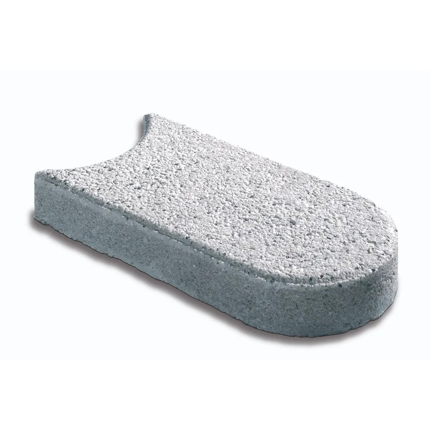 Weiße Mähkante Maxi aus Beton, wassergestrahlt, für Rasen- und Beetbegrenzung.