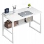 Rebiko Computertisch Loft Weiß für Jugendliche mit Regal Modern 100 cm