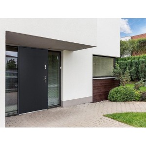 Vente-unique Haustür Agueda Anthrazitgrau 95 cm