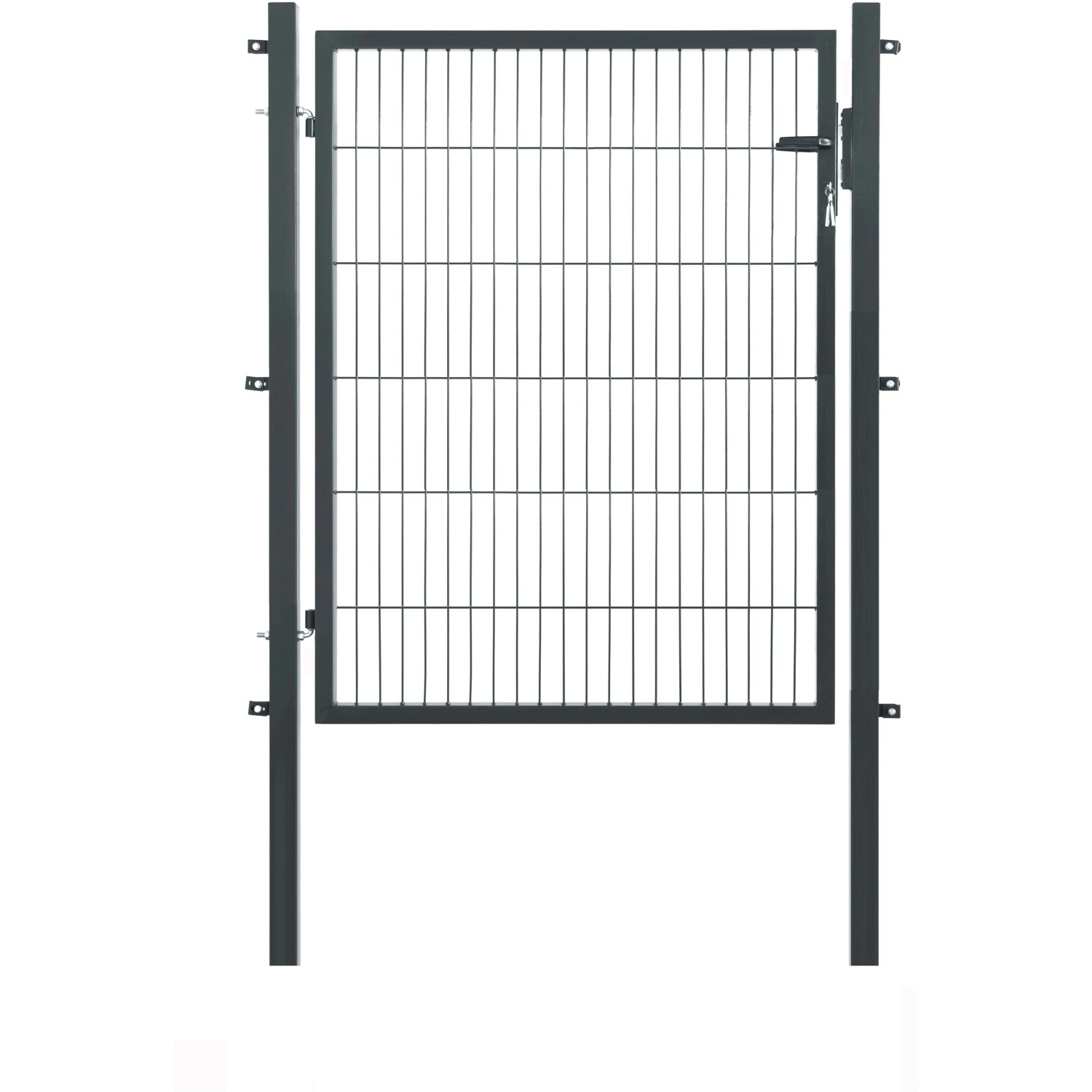 Floraworld Einzeltor für Doppelstabmattenzaun Anthrazit 120 cm x 120 cm