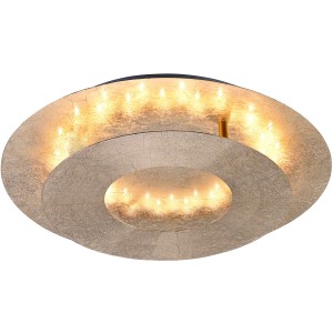Goldene LED-Wandleuchte Nevis von Paul Neuhaus, 34x25,5 cm, für stimmungsvolle Lichtakzente.