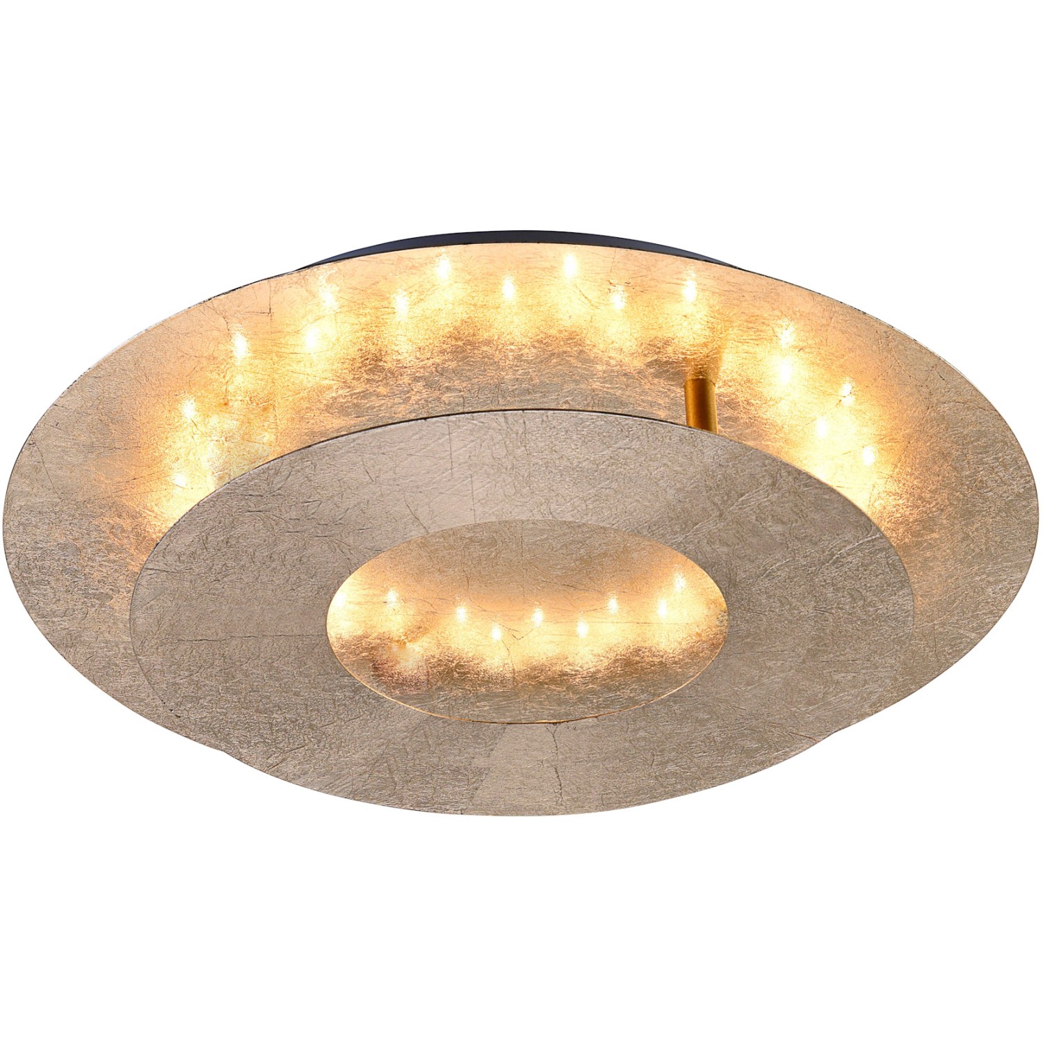 Goldene LED-Wandleuchte Nevis von Paul Neuhaus, 34x25,5 cm, für stimmungsvolle Lichtakzente.