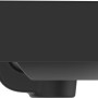 Schwarzes Ideal Standard Connect Air Handwaschbecken, 40 cm, mit Hahnloch und Überlauf.