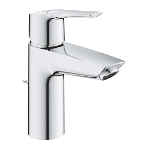 Grohe QuickFix Waschtischarmatur Start S-Size mit Zugstangen-Ablaufgarnitur, Chrom.