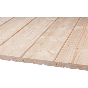 Fichte/Tanne Profilholz mit Faseprofil, 16x121x2500 mm, für Wand- und Deckenverkleidung.