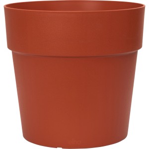 Elho Blumentopf Vibia Straight, Ø 30 cm, Klinkerrot, aus recyceltem Kunststoff.