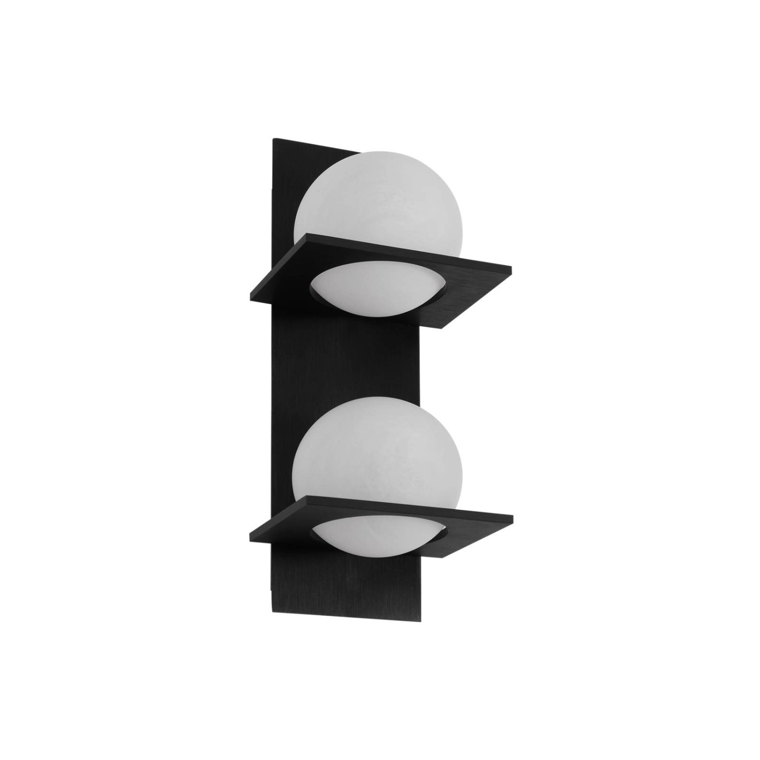 Lucande Wandleuchte Wandlampe Innen Kulka 10020440 Modern in Schwarz aus Metall 2-flammig G9 Flurleuchte