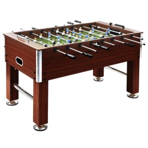 vidaXL Kickertisch Stahl 60 kg 140 x 74,5 x 87,5 cm Braun 91439