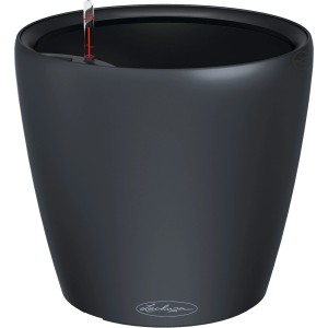 Lechuza Classico Color LS 21 Pflanzgefäß in Schiefergrau, Ø 22 cm, mit Bewässerungssystem.