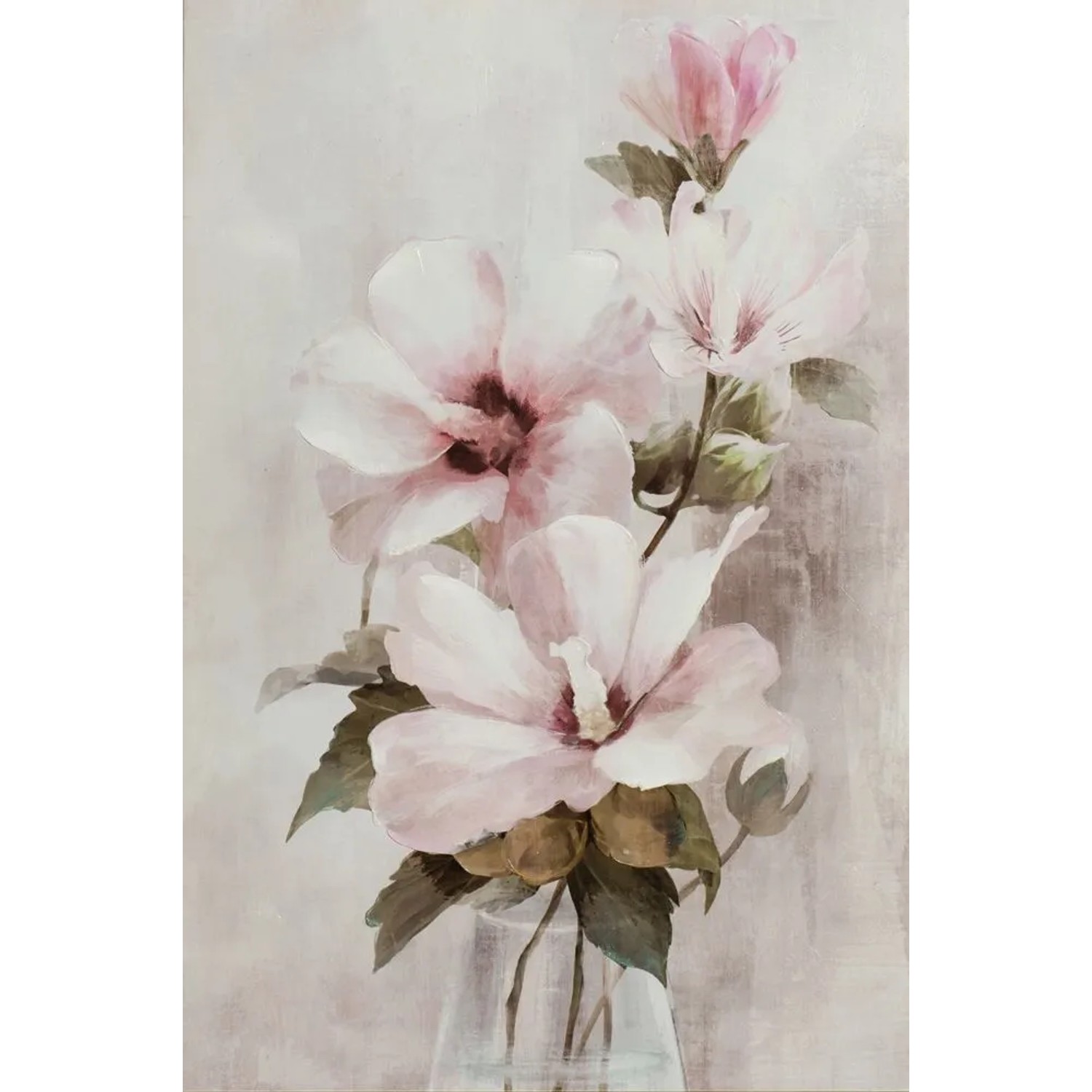 Art Universe Leinwandbild Zarte Rosa Blüten II 60 x 90 cm