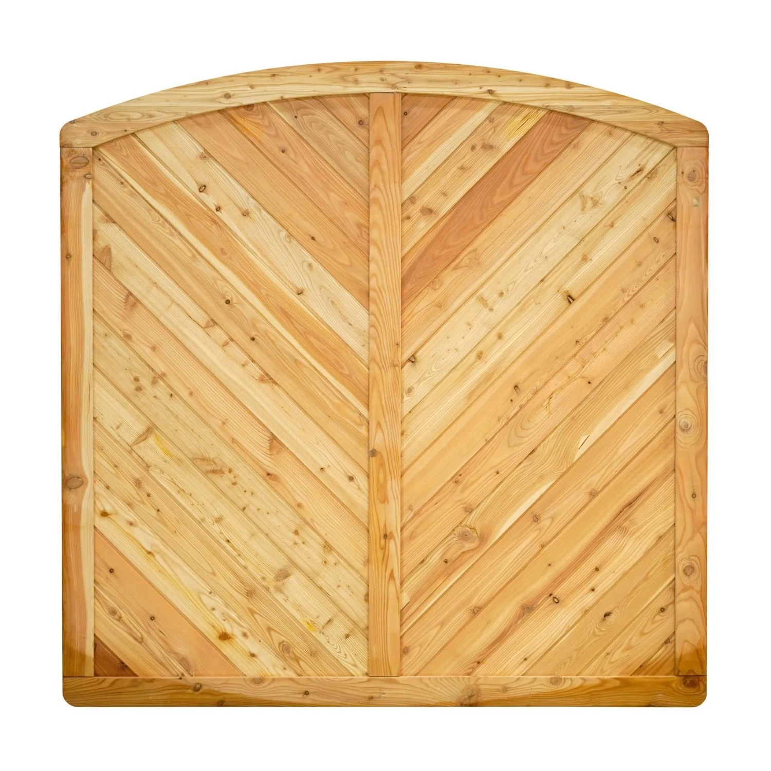 GartenLand Massivzaun NIZZA Gebogen 180x180 cm Holzzaun Lärche PEFC Massiver Rahmen 44x88 mm Sehr Stabil