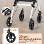 Detailansicht: Räder und Bremsen des Costway Rollator Schmal, 5-fach höhenverstellbar.