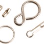 Conacord Kugelketten Zubehörset aus Messing, verchromt, mit Kugelverbinder, Ring und Verbindungsstück.