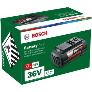 Bosch 36V 6Ah Ersatzakku für Rasenmäher und Gartengeräte in Originalverpackung.