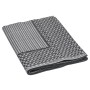 Schwarzer vidaXL Outdoorteppich, 140x200 cm, mit Jacquard-Muster. Ideal für Terrasse und Balkon.