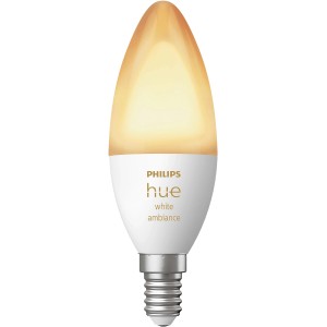 Philips Hue E14 LED Lampe, White Ambiance, Kerzenform, 470 lm, 1er-Pack.
