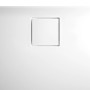 Hüppe EasyFlat Duschwanne, 120x90 cm, Weiß, mit flacher Ablaufabdeckung.