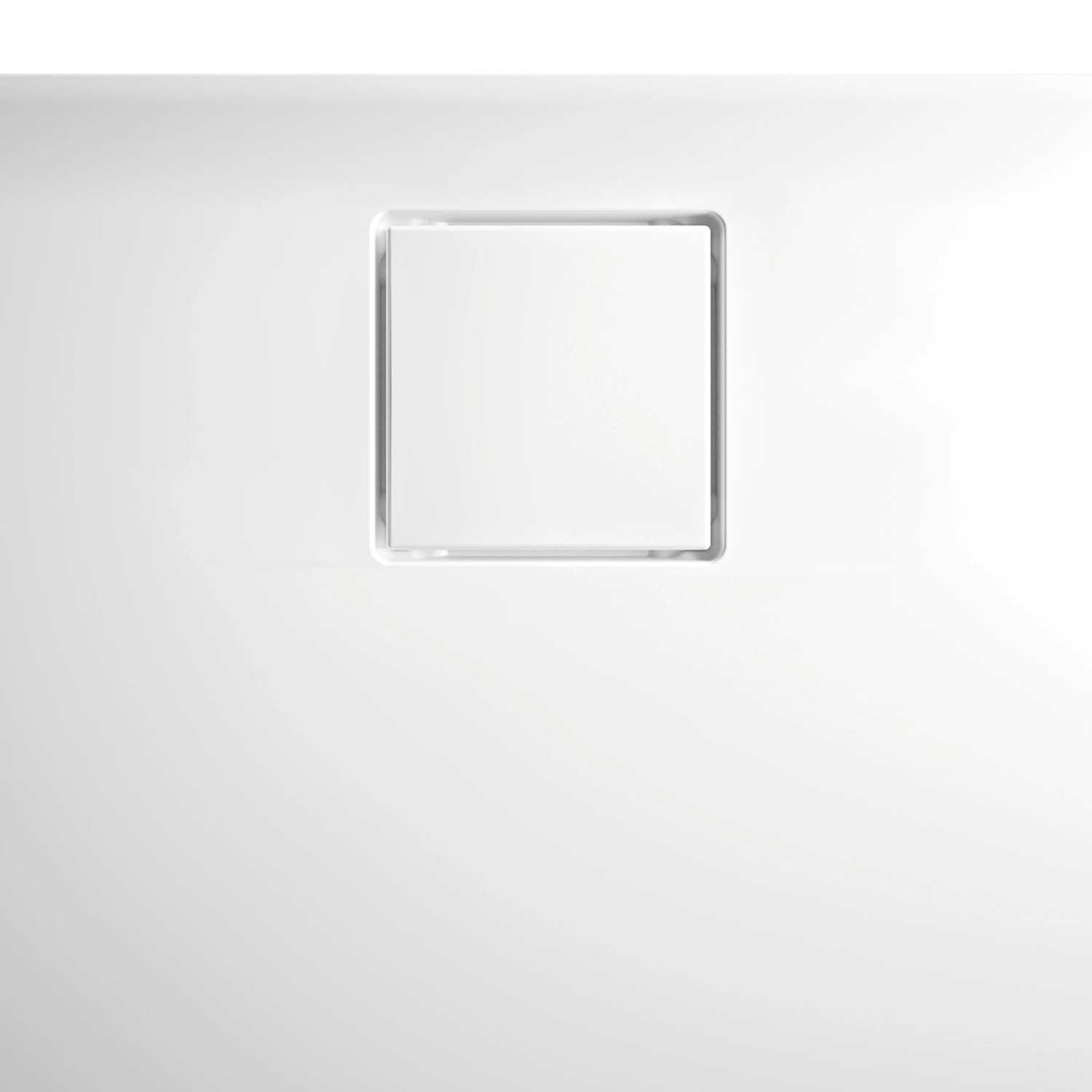 Hüppe EasyFlat Duschwanne, 120x90 cm, Weiß, mit flacher Ablaufabdeckung.