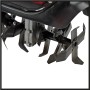 Detailaufnahme der Hackmesser einer Einhell Elektro-Bodenhacke GC-RT 1440 M.