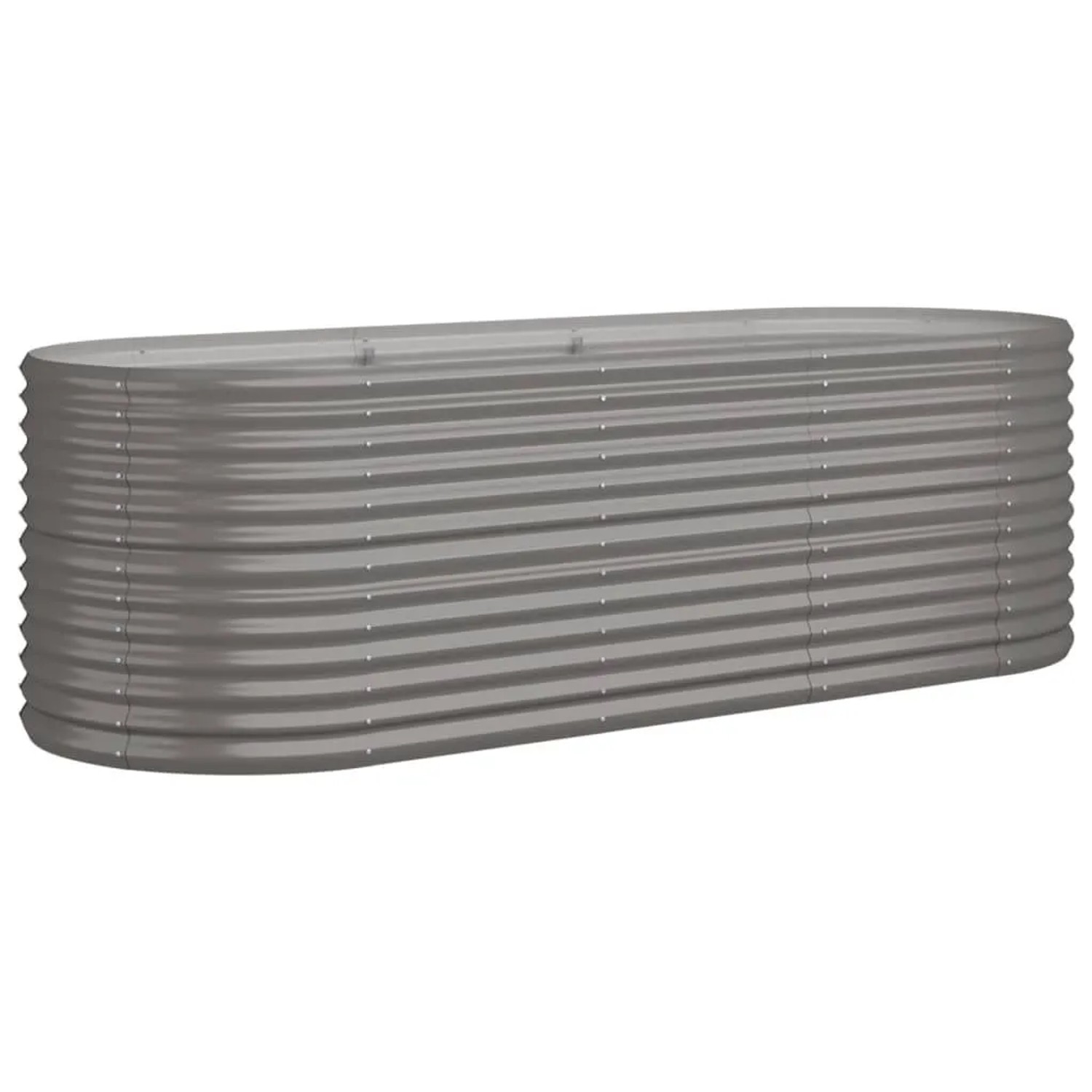 Furnicato Hochbeet Verzinkter Stahl 224x80x68 Cm Grau