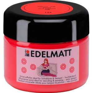 Marabu Edelmatt Farbe, 225ml, Peperoni-Rot, für Wand-Akzente und kreative Projekte.