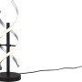 Trio Tischleuchte Sequence, gebürstetes Aluminium, spiralförmiges Design für Wohn- und Schlafbereich.
