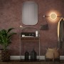 Ledvance Wandlampe Decor Perchero Grau 77 cm mit Kleiderhaken und Ablage im Flur.