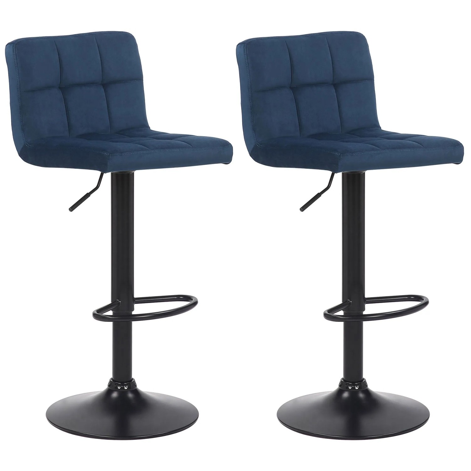 CLP 2er Set Barhocker Feni Samt Blau